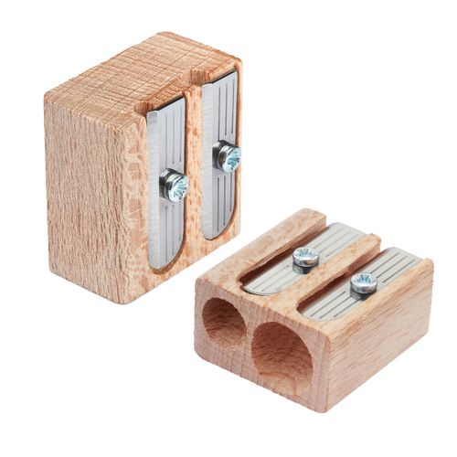 Wooden pencil sharpeners | Double - Image 1